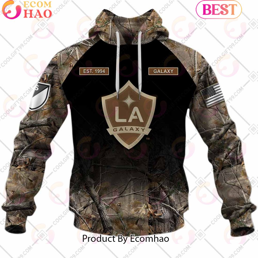 Personalized MLS Los Angeles Galaxy Camouflage 3D Hoodie