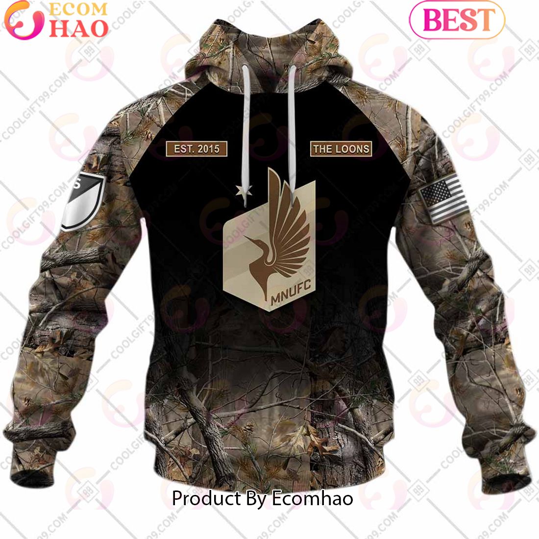 Personalized MLS Minnesota United FC Camouflage 3D Hoodie