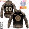 Personalized MLS New York Red Bulls Camouflage 3D Hoodie