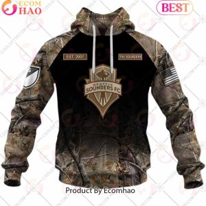 Personalized MLS Seattle Sounders FC Camouflage 3D Hoodie