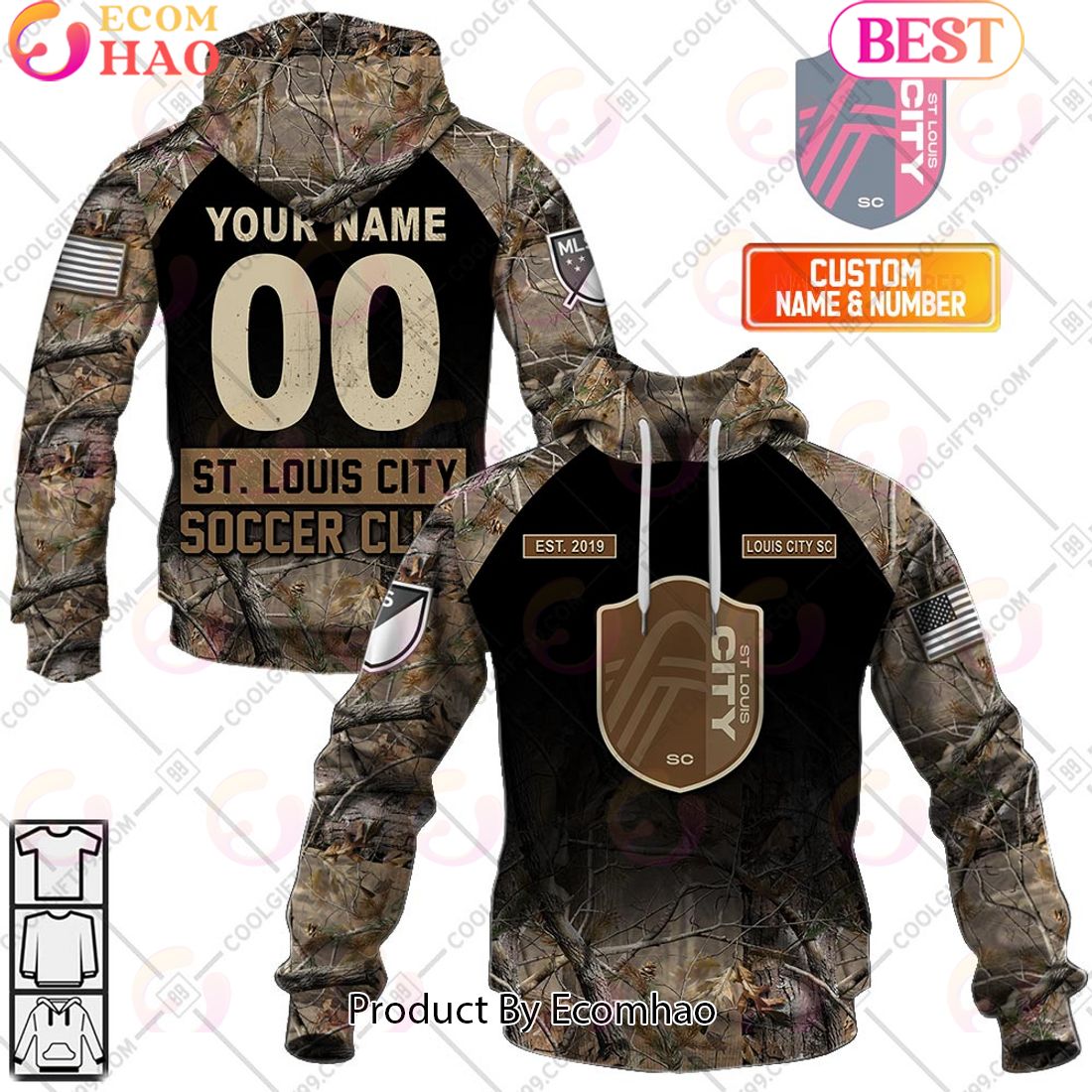 Personalized MLS St. Louis City SC Camouflage 3D Hoodie