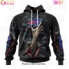NFL Carolina Panthers Special Horror Skull Art Design Halloween 3D Hoodie