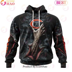 NFL Chicago Bears Special Horror Skull Art Design Halloween 3D Hoodie