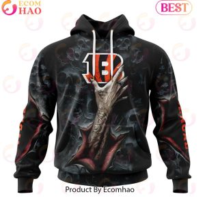 NFL Cincinnati Bengals Special Horror Skull Art Design Halloween 3D Hoodie