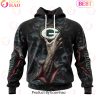 NFL Detroit Lions Special Horror Skull Art Design Halloween 3D Hoodie