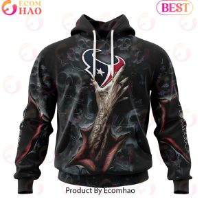 NFL Houston Texans Special Horror Skull Art Design Halloween 3D Hoodie