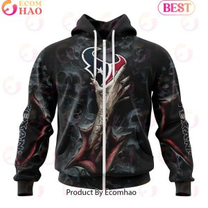 NFL Houston Texans Special Horror Skull Art Design Halloween 3D Hoodie