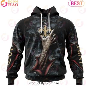 NFL New Orleans Saints Special Horror Skull Art Design Halloween 3D Hoodie NFL New Orleans Saints Special Horror Skull Art Design Halloween 3D Hoodie