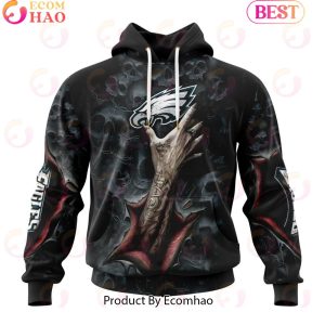 NFL Philadelphia Eagles Special Horror Skull Art Design Halloween 3D Hoodie NFL Philadelphia Eagles Special Horror Skull Art Design Halloween 3D Hoodie