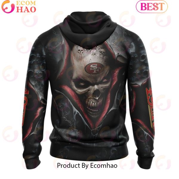 NFL San Francisco 49ers Special Horror Skull Art Design Halloween 3D Hoodie