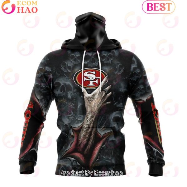 NFL San Francisco 49ers Special Horror Skull Art Design Halloween 3D Hoodie