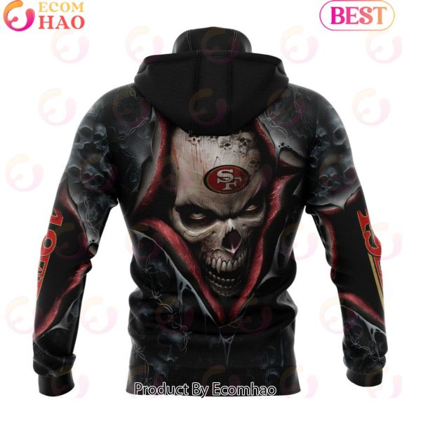 NFL San Francisco 49ers Special Horror Skull Art Design Halloween 3D Hoodie