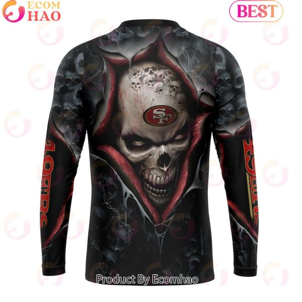 NFL San Francisco 49ers Special Horror Skull Art Design Halloween 3D Hoodie