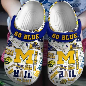 Go Blue Michigan Wolverines Clogs