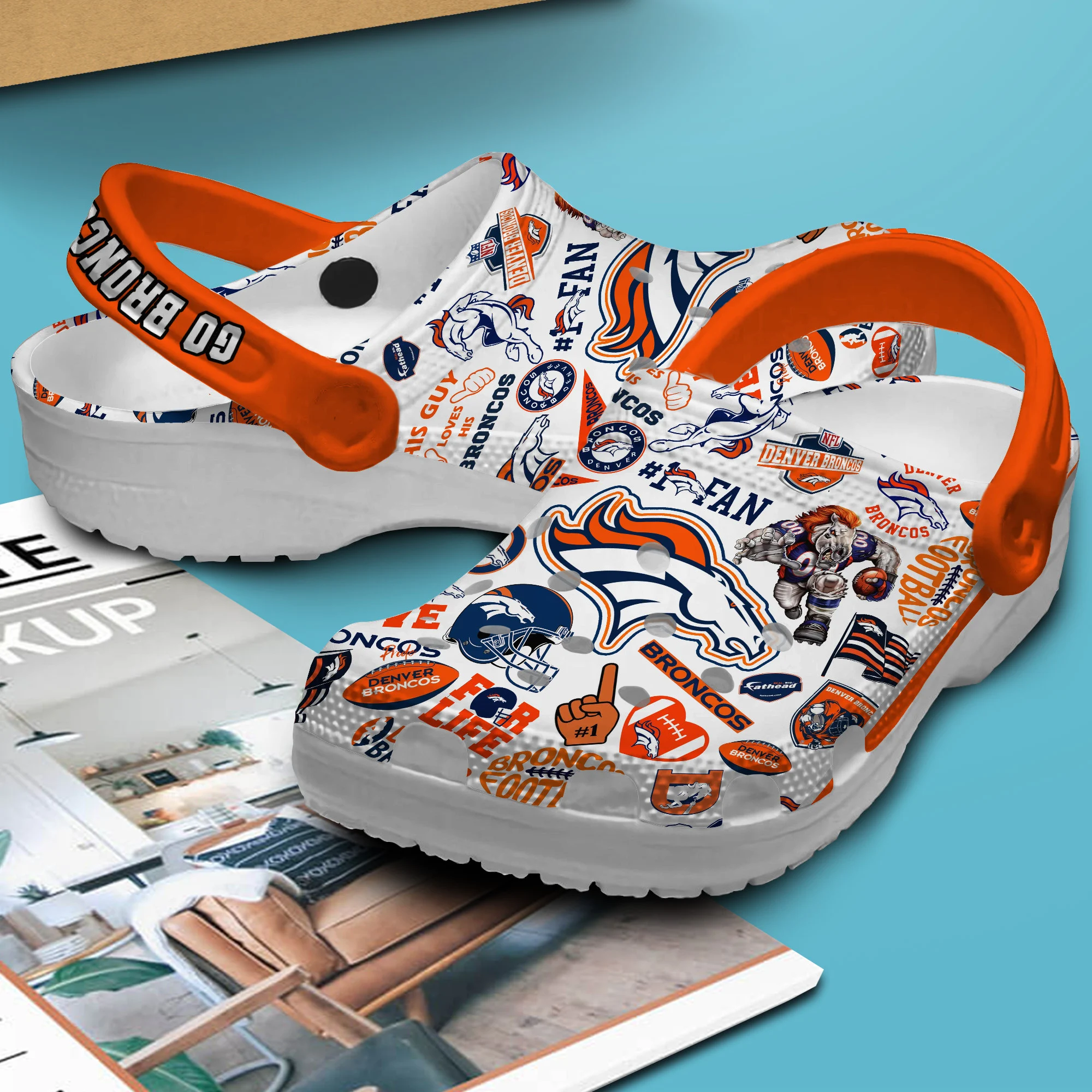 Go Broncos Football Denver Broncos Clogs