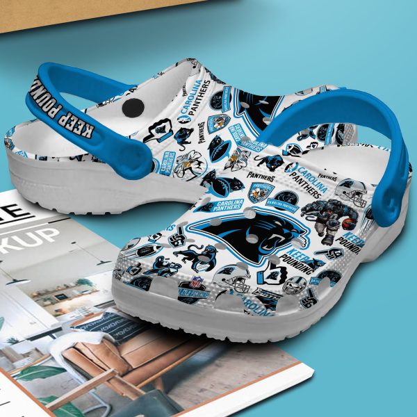 Keep Pounding Carolina Panthers Clogs
