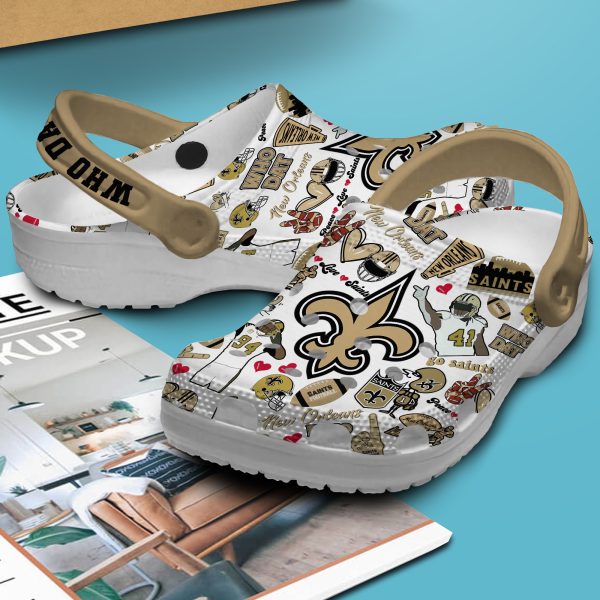 Who Dat Go Saints New Orleans Clogs