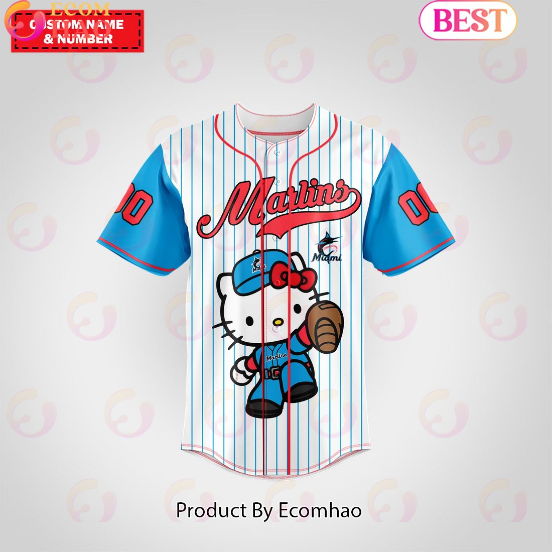 Miami Marlins Baseball Jersey Premium MLB Custom Name – Number