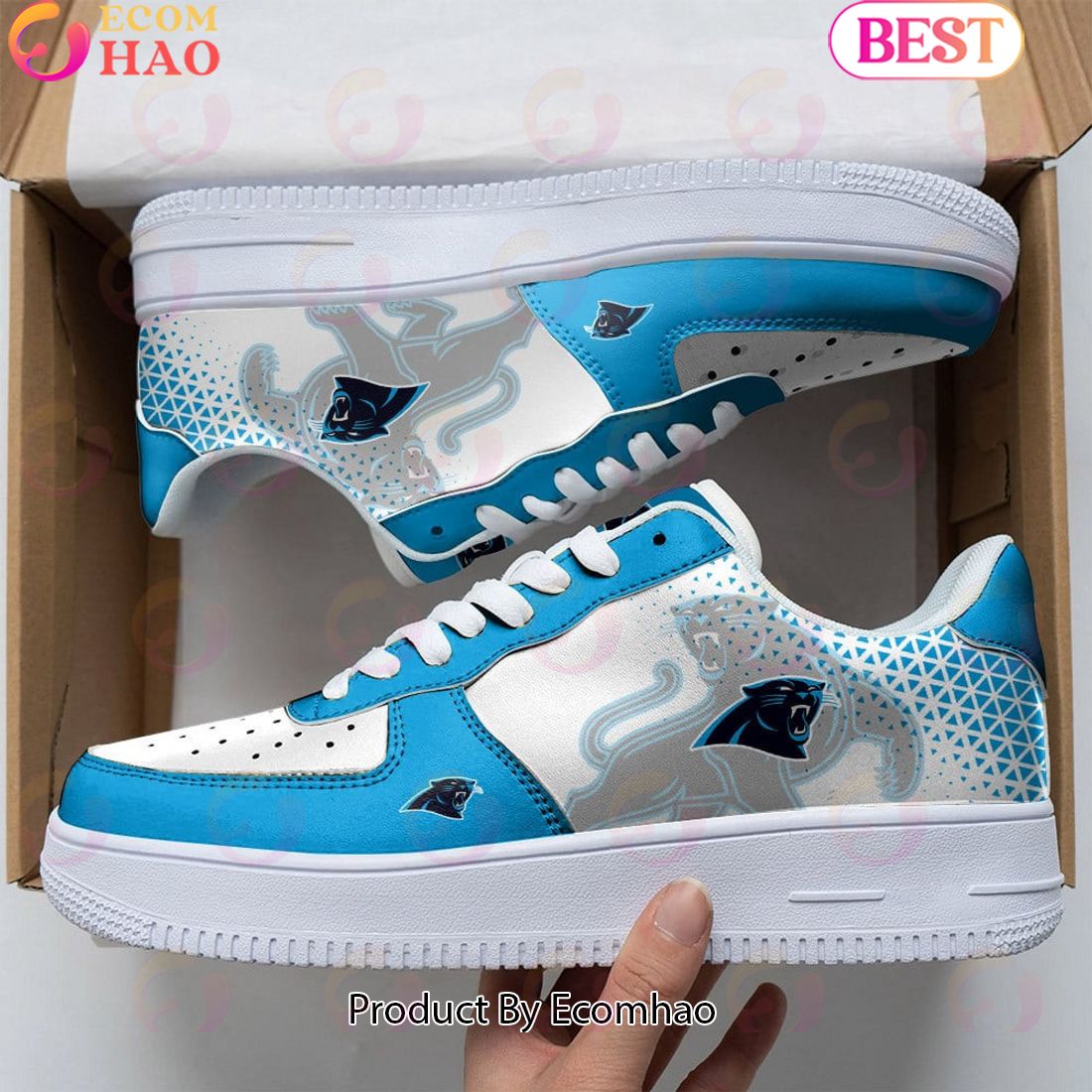 PREMIUM] Carolina Panthers Air Force 1 Shoes, Sneakers