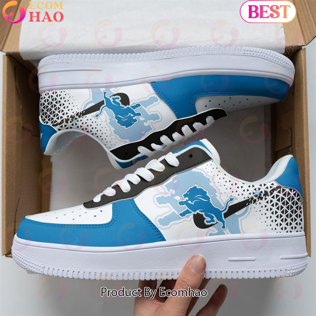 PREMIUM] Detroit Lions Air Force 1 Shoes, Sneakers