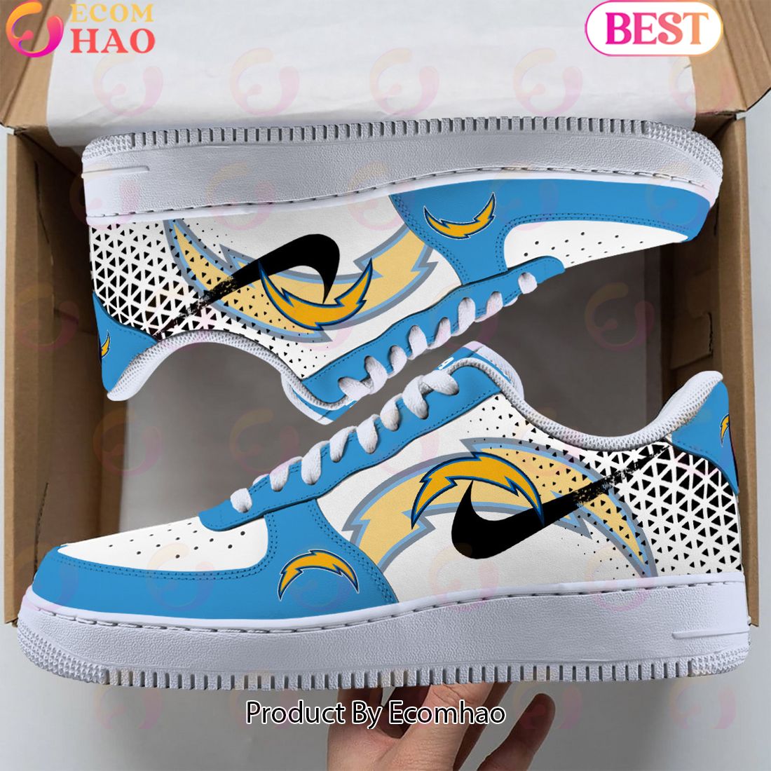 PREMIUM] Los Angeles Chargers Air Force 1 Shoes, Sneakers