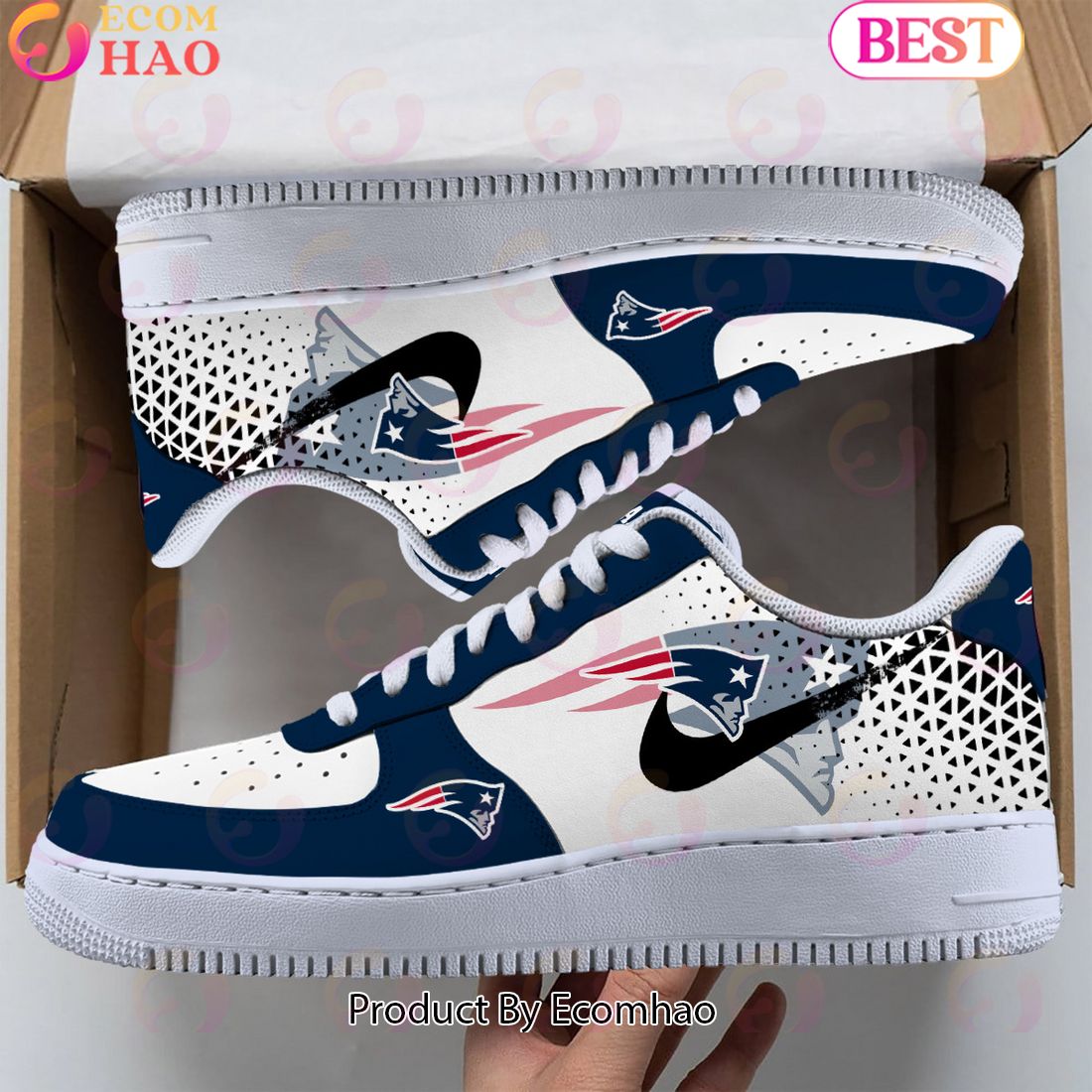 PREMIUM] New England Patriots Air Force 1 Shoes, Sneakers