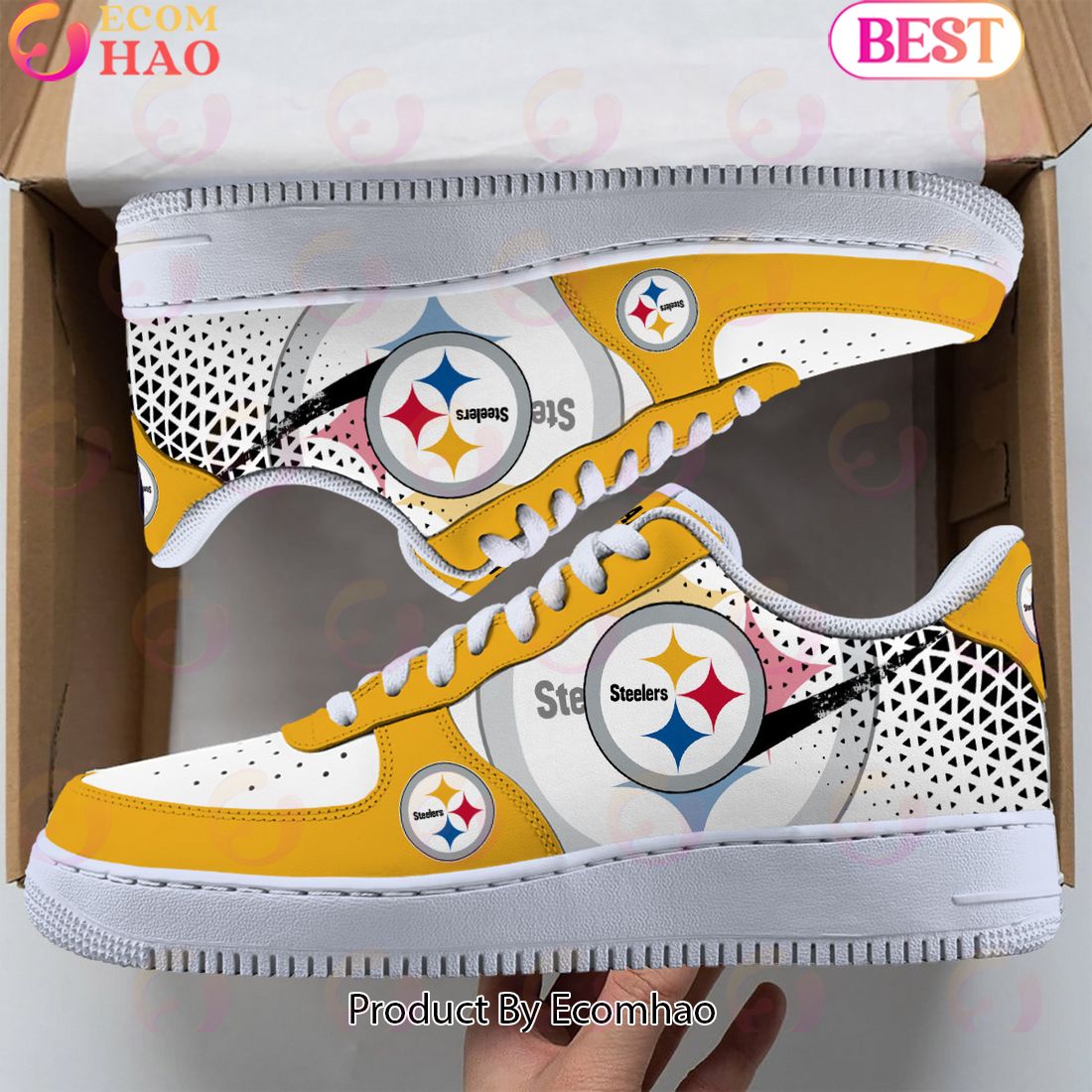 PREMIUM] Pittsburgh Steelers Air Force 1 Shoes, Sneakers