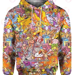 All Kanto Pokemon Hoodie