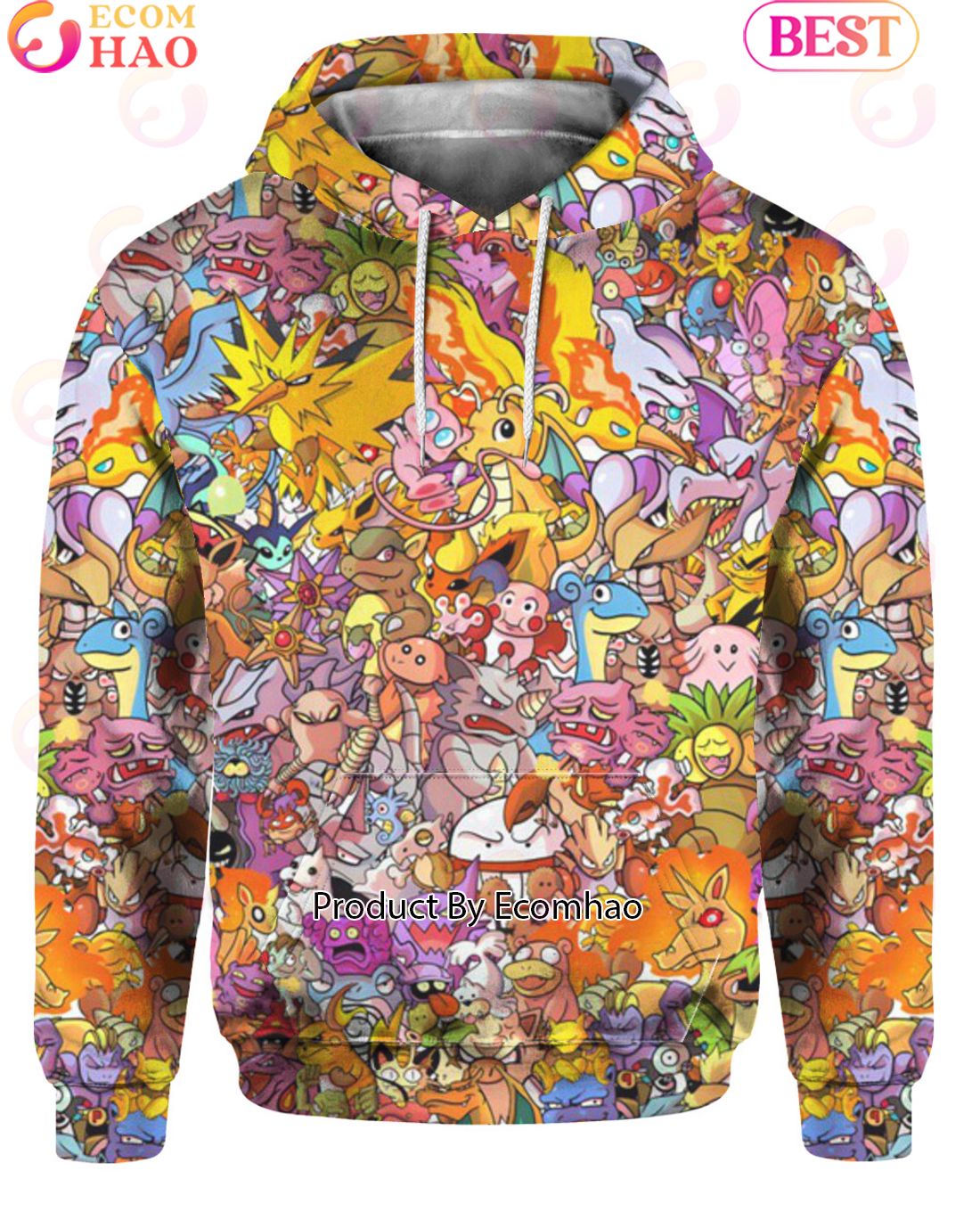 All Kanto Pokemon Hoodie