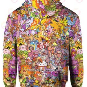 All Kanto Pokemon Hoodie