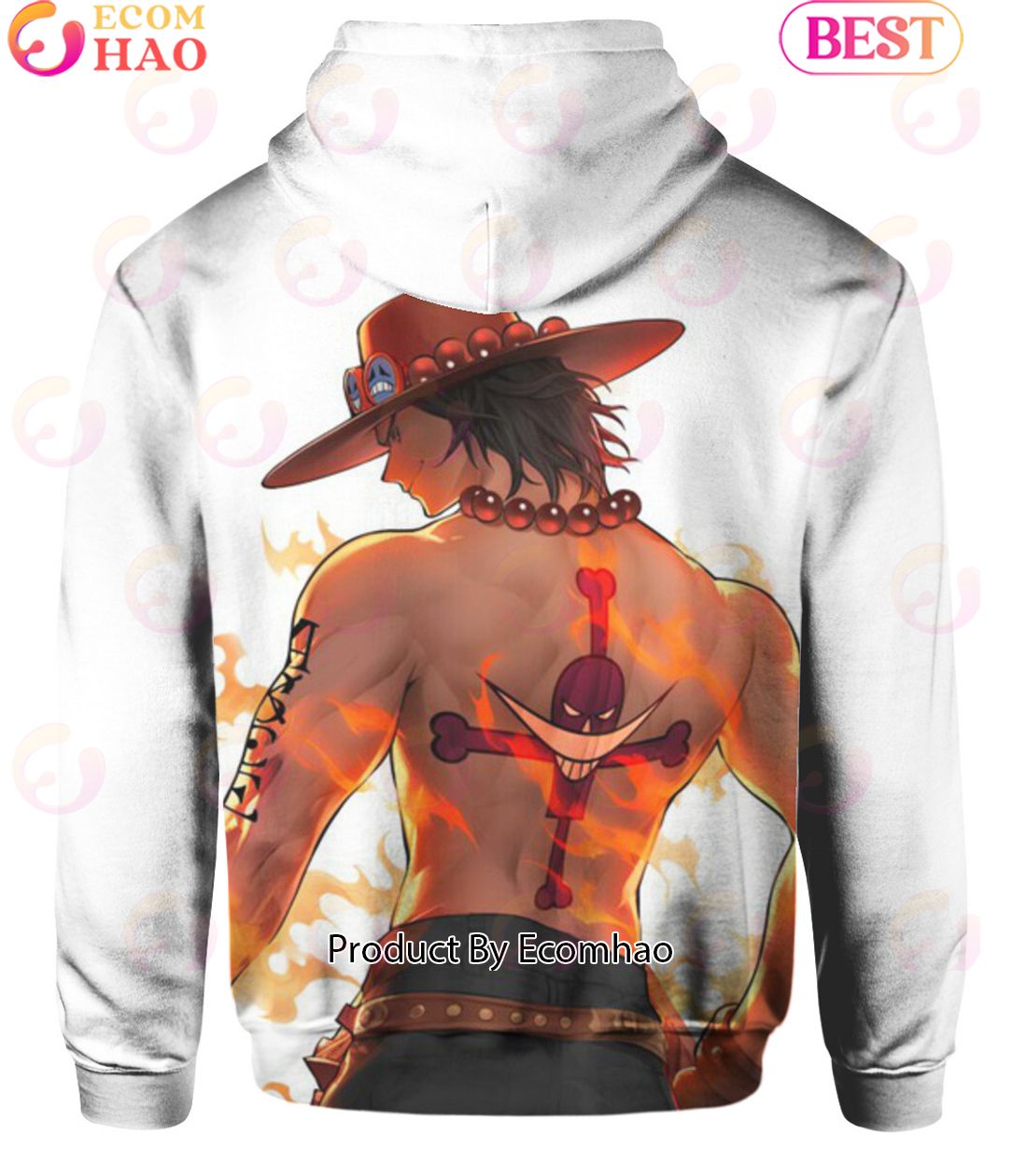 Anime One Piece Fire Fist Portgas D Ace Hoodie