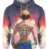 Anime One Piece Sabo’s Flame Luffy Hoodie Anime One Piece Sabo’s Flame Luffy Hoodie