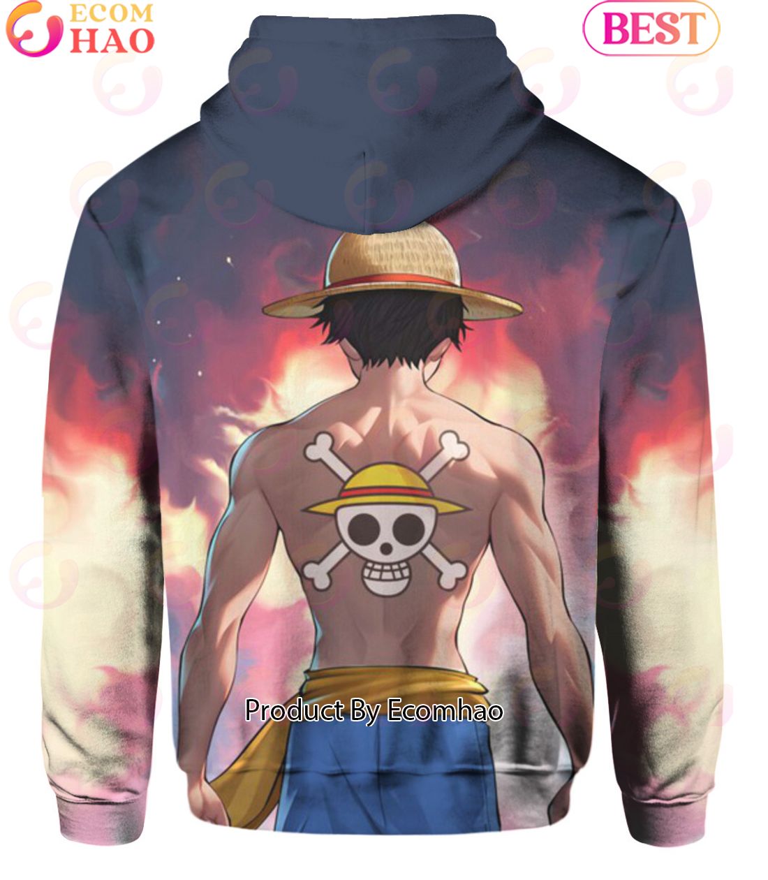 Anime One Piece Heroic Luffy Hoodie