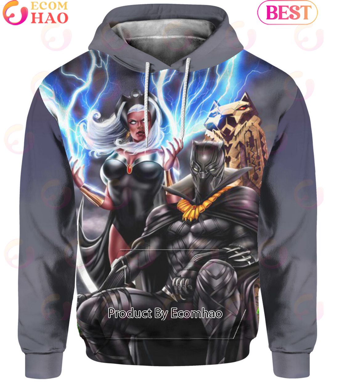 Black Panther And Storm Marvel Comics Hoodie