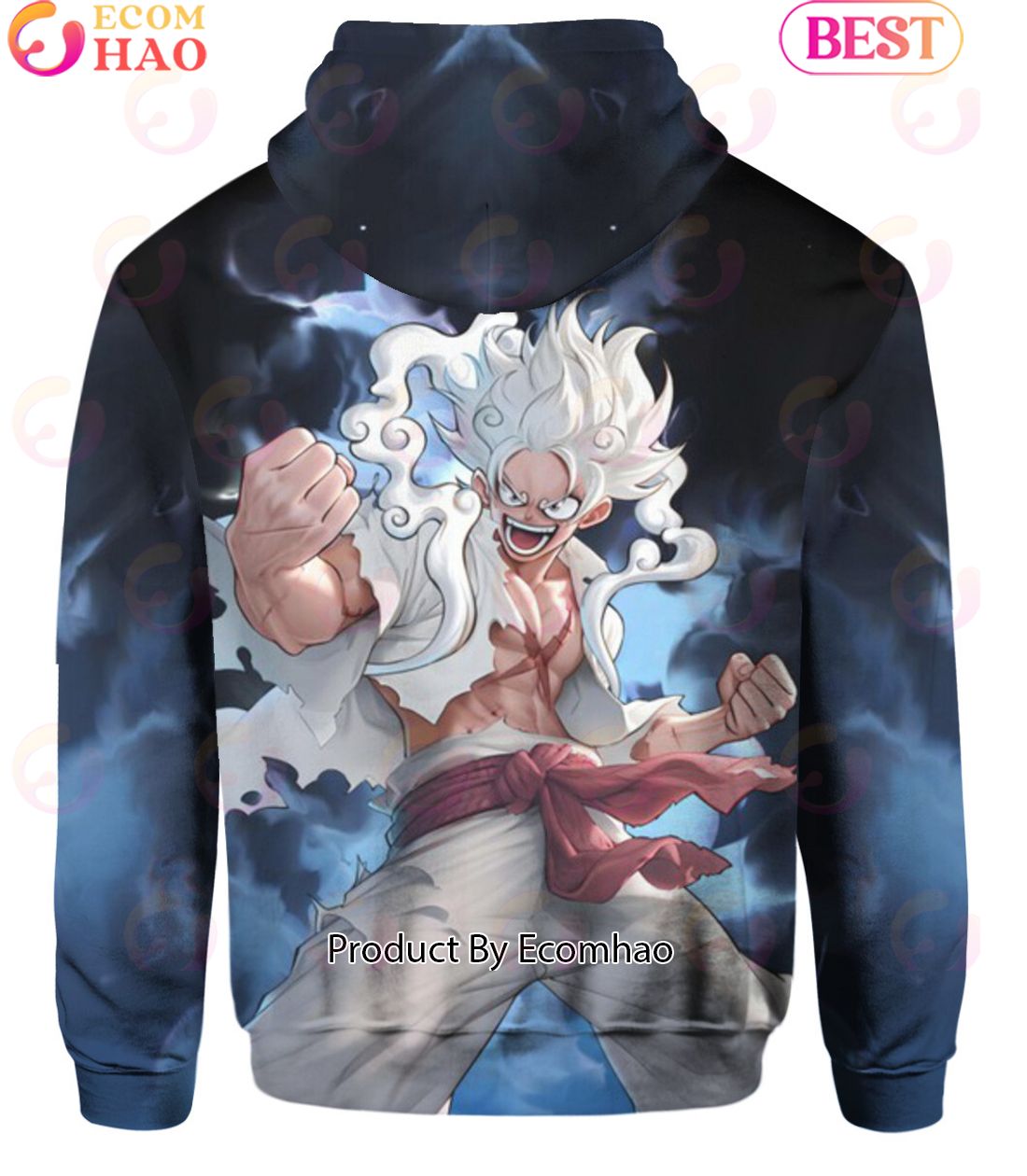 One Piece Anime Luffy Gear 5 Superpower Hoodie