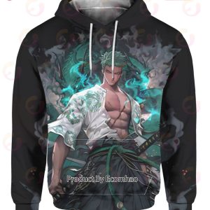 One Piece Anime Zoro The Greatest Swordsman Hoodie