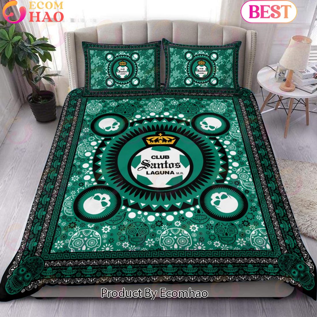 NEW] Club Santos Laguna Special Dia De Muertos Bedding Set