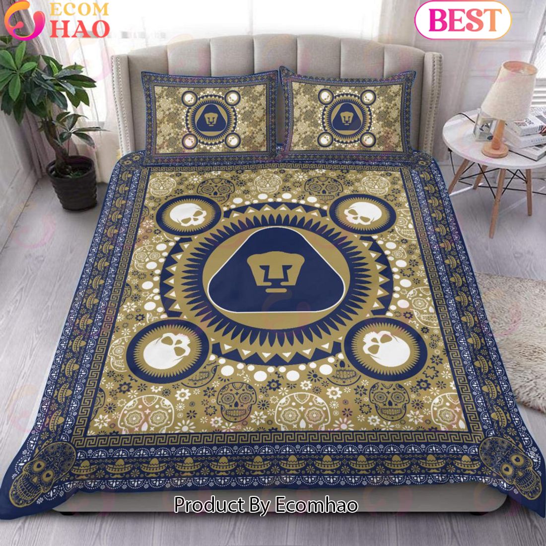 NEW] Pumas UNAM Special Dia De Muertos Bedding Set