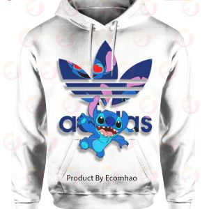 Cartoon Lilo And Stitch Adidas Hoodie