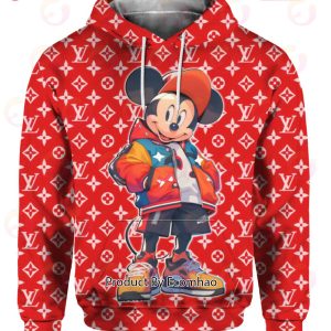 Cartoon Minnie Mouse Streetstyle Louis Vuitton Hoodie