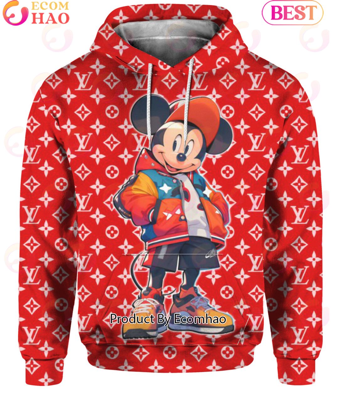 Cartoon Minnie Mouse Streetstyle Louis Vuitton Hoodie Luxury Items