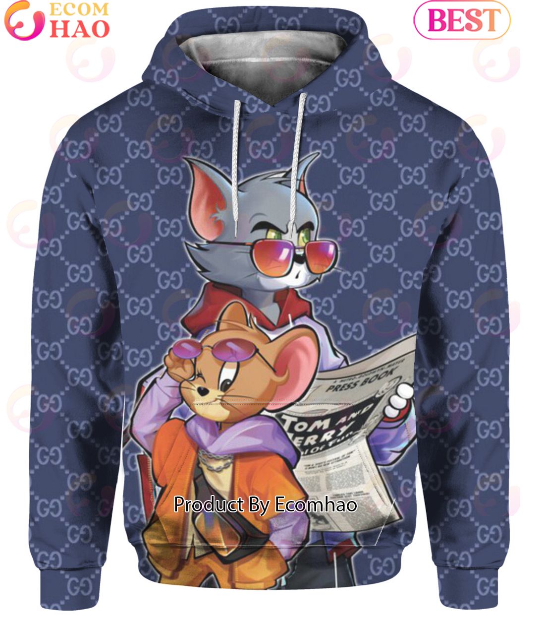 Cartoon Tom & Jerry Fashionista Gucci Hoodie Luxury Items