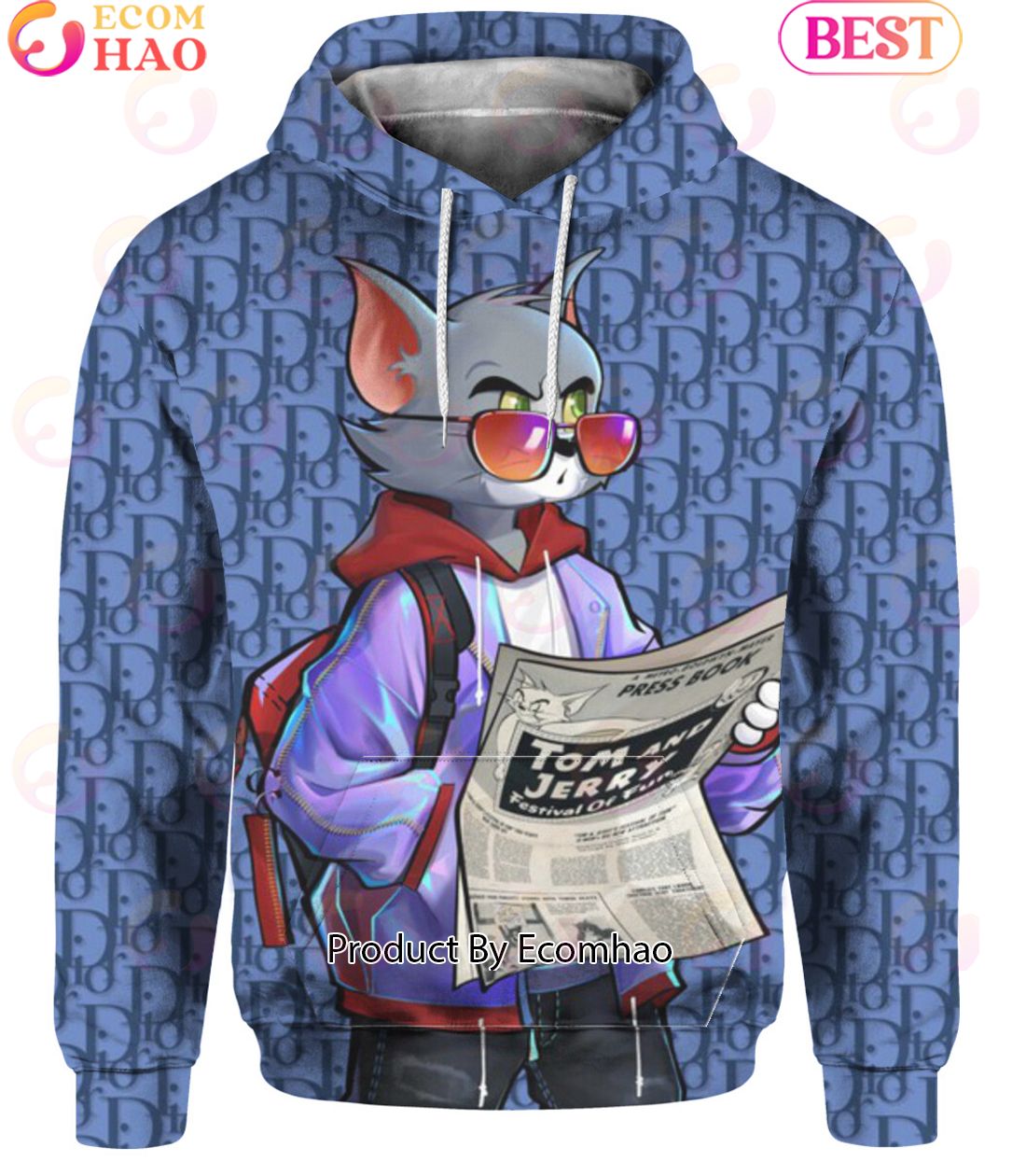 Cartoon Tom & Jerry Fashionista Dior Hoodie