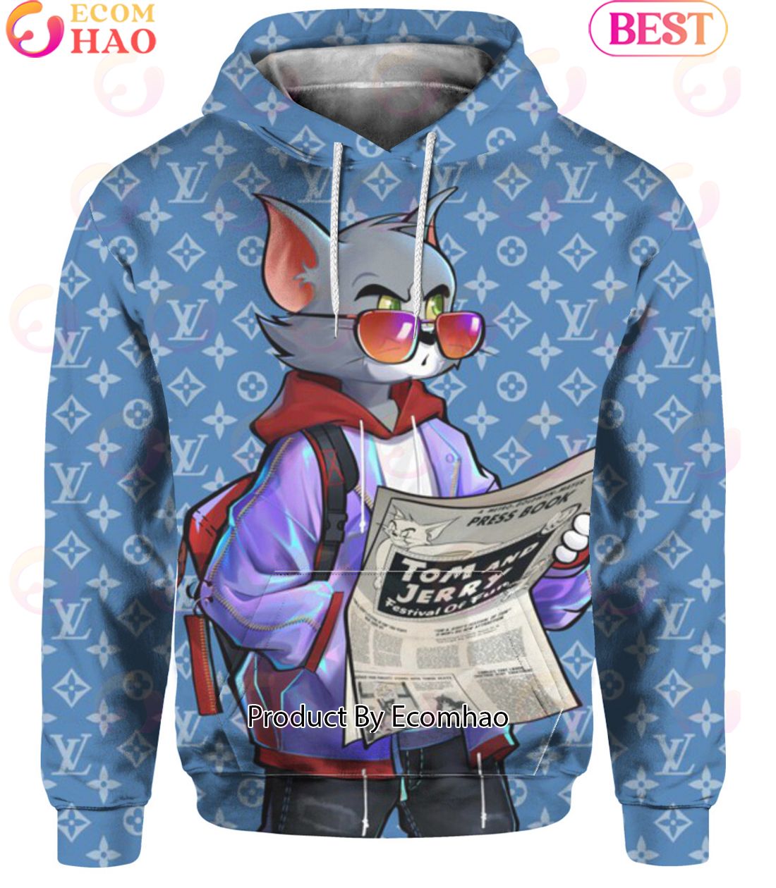 Cartoon Tom & Jerry Streetstyle Louis Vuitton Hoodie Luxury Items