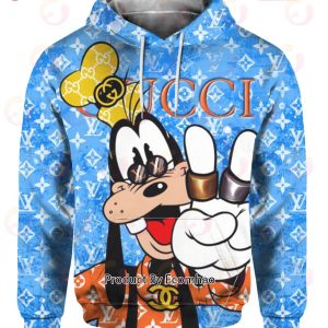 Goofy Cartoon LV Parttern Hoodie
