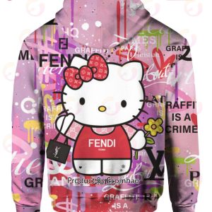 Hello Kitty Gucci Fendi Louis Vuitton Hoodie