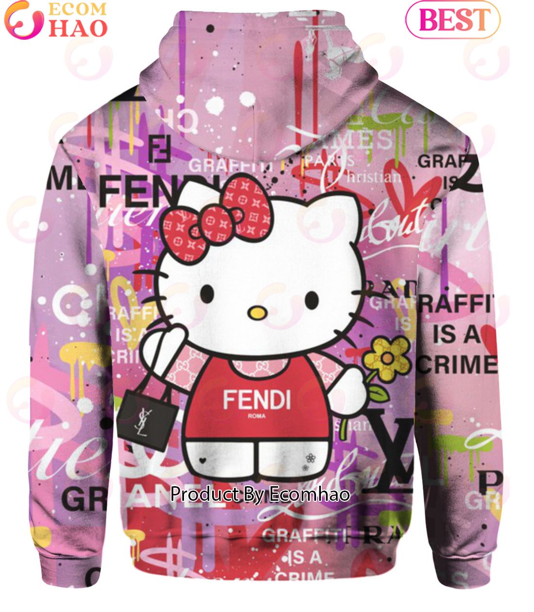 Hello Kitty Gucci Fendi Louis Vuitton Hoodie Luxury Items