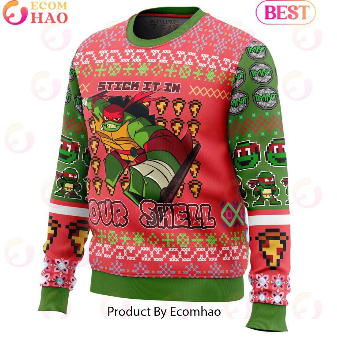 Raphael Rise of the Teenage Mutant Ninja Turtles Ugly Christmas Sweater