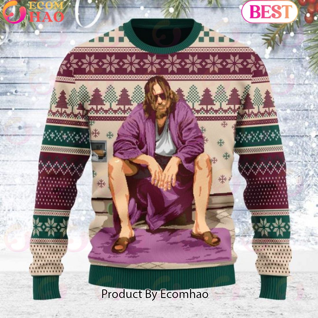 The Big Lebowski Bathroom Ugly Sweater