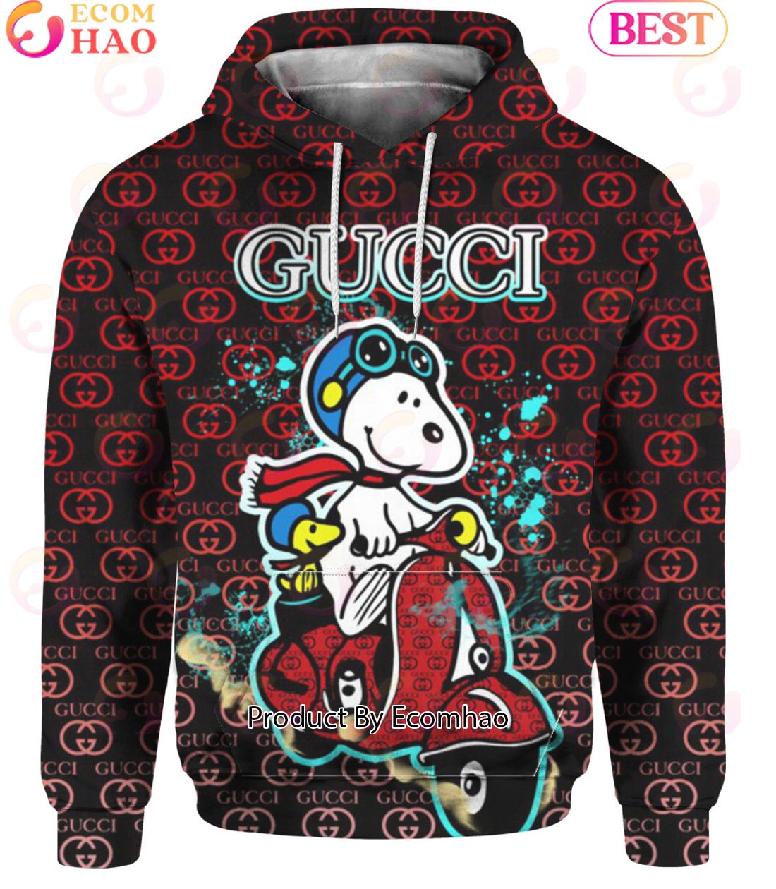 Woodstock Peanuts Snoopy Gucci Hoodie Luxury Items